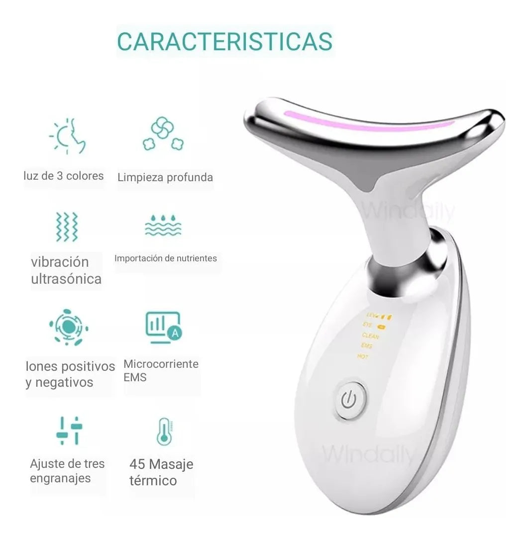 LEDerm - Masajeador Facial - Reductor de Arrugas, Flacidez y Papada!
