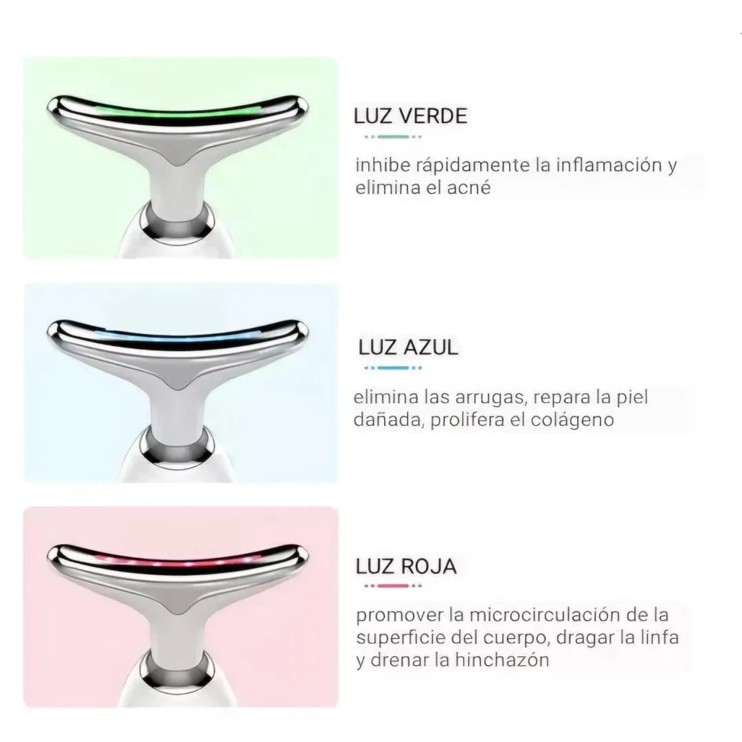 LEDerm - Masajeador Facial - Reductor de Arrugas, Flacidez y Papada!
