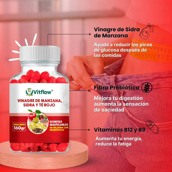 FITGUM - Gomitas de Vinagre de Manzana + Entrega Gratis + Pagas al recibir